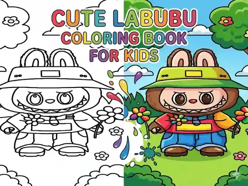 Cute Labubu Coloring Book for Kids