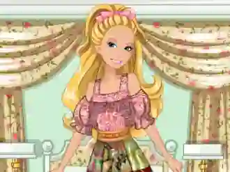 Barbie's Patchwork Peasant Dress
