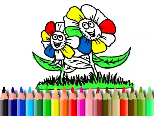 Back to School: Flowers Coloring