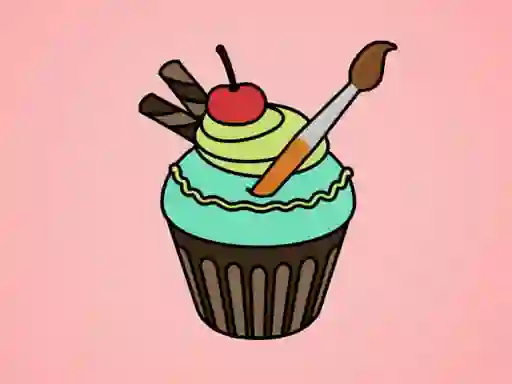 Yummy Cupcake Coloring
