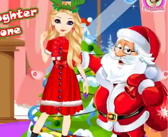 Santa's Daughter Home Alone