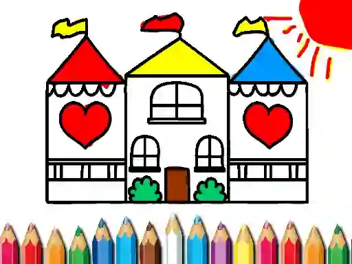 Back To School Coloring Book DOLL HOUS
