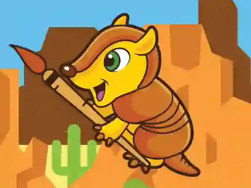 Happy Armadillo Coloring