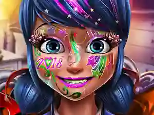Dotted girl new year makeup
