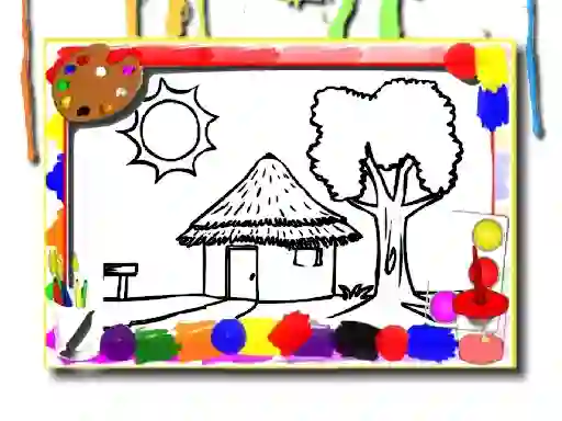 Back To School: House Coloring Book