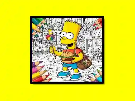 Back To School Simpsons Coloring Book