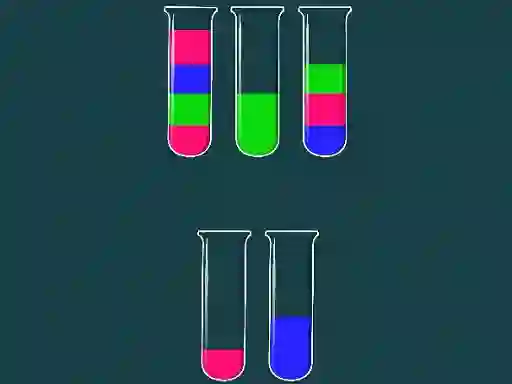 Water Sorting Color in the bottle