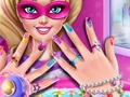 ਸੁਪਰਹੀਰੋ ਗੁਲਾਬੀ Manicure 