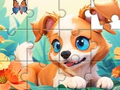 Jigsaw Puzzle: ਕੁੱਤਾ ਅਤੇ ਬਾਗ 