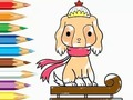 ਕਲਰਿੰਗ ਬੁੱਕ: ਡੌਗ-ਰਾਈਡਿੰਗ-ਸਲੇਡ 