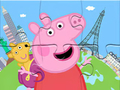 Jigsaw Puzzle: Peppa ਯਾਤਰਾ ਆਲੇ-ਦੁਆਲੇ 