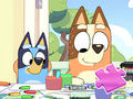 Jigsaw Puzzle: Bluey Family Colouring Day 