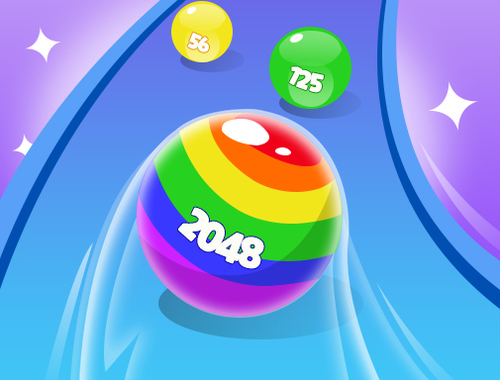 2048 ਖੂਬਸੂਰਤ ਗੇਂਦਾਂ ਚਲਾਓ 